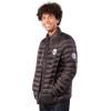 Ultra Game Mens NBA Official Smashing Records Satin Jacket(Black)