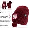 Ultra Game Men’s NBA Official Super Soft Winter Beanie Knit Hat with Extra Warm Touch Screen Gloves(Team Color)