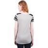 Ultra Game NBA Womens T-Shirt Box Out Varsity Stripe Tee Shirt, Gray(Gray)