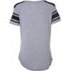 Ultra Game NBA Womens T-Shirt Box Out Varsity Stripe Tee Shirt, Gray(Gray)