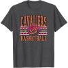 Cleveland Cavaliers NBA Adult Unisex Grey X-Small Classic Crew Neck Short Sleeve T-Shirt(Dark Heather Grey)