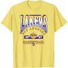 LOS ANGELES LAKERS Homecourt Advantage T-Shirt – Black, Unisex-Adults/Kids, Short Sleeve, Crew Neck, Polyester, NBA Team Logo, Small(Lemon Yellow)