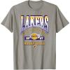 LOS ANGELES LAKERS Homecourt Advantage T-Shirt – Black, Unisex-Adults/Kids, Short Sleeve, Crew Neck, Polyester, NBA Team Logo, Small(Slate Grey)