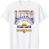 LOS ANGELES LAKERS Homecourt Advantage T-Shirt – Black, Unisex-Adults/Kids, Short Sleeve, Crew Neck, Polyester, NBA Team Logo, Small(White)