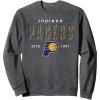 NBA Official Indiana Pacers Negative Space Sweatshirt(Dark Heather Grey)