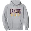 NBA Official Los Angeles Lakers Hot Plate Pullover Hoodie(Heather Grey)