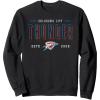 NBA Official Oklahoma City Thunder Negative Space Sweatshirt(Black)