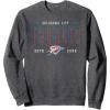 NBA Official Oklahoma City Thunder Negative Space Sweatshirt(Dark Heather Grey)