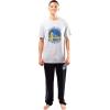 Ultra Game Men’s NBA Official 2-Piece Super Soft Tee Shirt & Lounge Pants Set(Golden State Warriors)