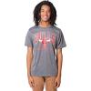 Ultra Game Men’s NBA Official Arched Plexi Short Sleeve Tee Shirt(Charcoal Heather)