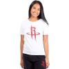 Ultra Game Women’s NBA Official Soft Vintage Distressed Graphics T-Shirt(Houston Rockets)