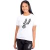 Ultra Game Women’s NBA Official Soft Vintage Distressed Graphics T-Shirt(San Antonio Spurs)