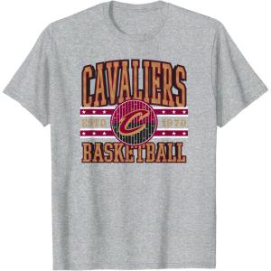 Cleveland Cavaliers NBA Adult Unisex Grey X-Small Classic Crew Neck Short Sleeve T-Shirt(Heather Grey)