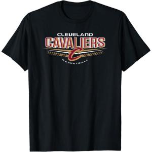 Cleveland Cavaliers NBA El Dorado T-Shirt – Black, Unisex-Adults & Unisex-Kids, Short Sleeve, Crew Neck, Classic Fit, Polyester 100%(Black)