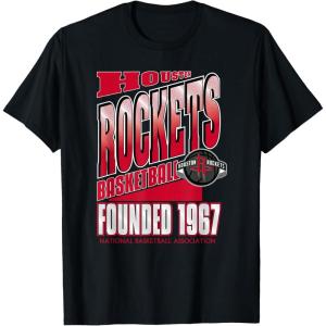 Houston Rockets NBA Breakaway T-Shirt – Men’s Black Small Classic Fit Short Sleeve Crew Neck T-Shirt(Black)