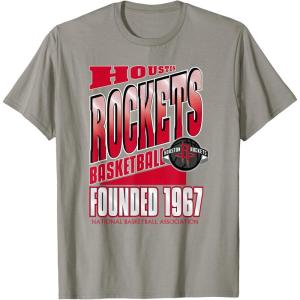 Houston Rockets NBA Breakaway T-Shirt – Men’s Black Small Classic Fit Short Sleeve Crew Neck T-Shirt(Slate Grey)