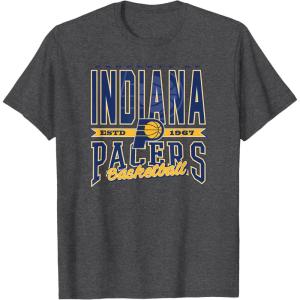 Indiana Pacers NBA Nonstop Action T-Shirt, Men’s Black Small(Dark Heather Grey)