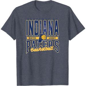 Indiana Pacers NBA Nonstop Action T-Shirt, Men’s Black Small(Heather Blue)