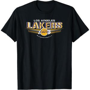 LOS ANGELES LAKERS NBA Los Angeles Lakers El Dorado Black Small Straight T-Shirt(Black)