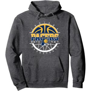 NBA Indiana Pacers Pick and Roll Pullover Hoodie(Dark Heather Grey)