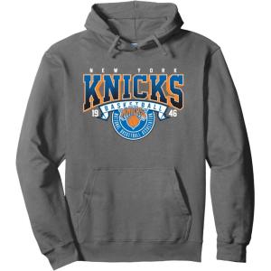 NBA New York Knicks Coming At Ya Pullover Hoodie(Asphalt Grey)