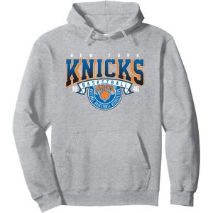 NBA New York Knicks Coming At Ya Pullover Hoodie(Heather Grey)