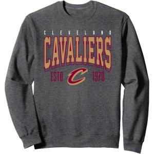 NBA Official Cleveland Cavaliers Battle Tested Sweatshirt(Dark Heather Grey)