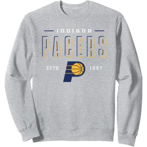 NBA Official Indiana Pacers Negative Space Sweatshirt(Heather Grey)