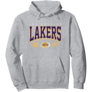 NBA Official Los Angeles Lakers Hot Plate Pullover Hoodie(Heather Grey)