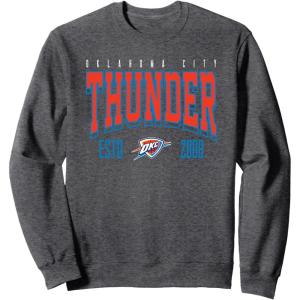 NBA Official Oklahoma City Thunder Battle Tested Sweatshirt(Dark Heather Grey)