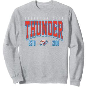 NBA Official Oklahoma City Thunder Battle Tested Sweatshirt(Heather Grey)