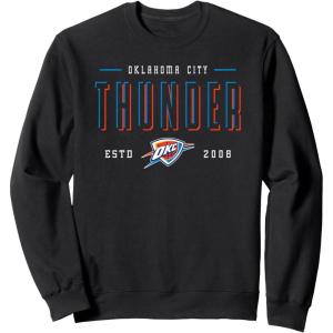 NBA Official Oklahoma City Thunder Negative Space Sweatshirt(Black)