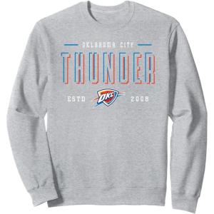 NBA Official Oklahoma City Thunder Negative Space Sweatshirt(Heather Grey)