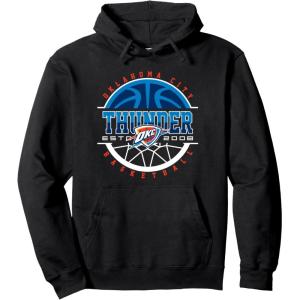 NBA Oklahoma City Thunder Pick and Roll Pullover Hoodie(Black)