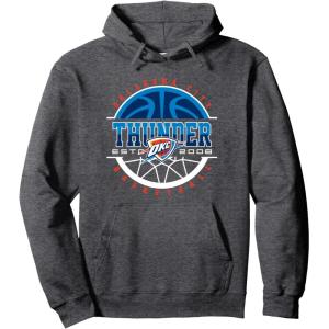 NBA Oklahoma City Thunder Pick and Roll Pullover Hoodie(Dark Heather Grey)