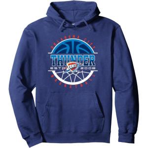 NBA Oklahoma City Thunder Pick and Roll Pullover Hoodie(Navy Blue)