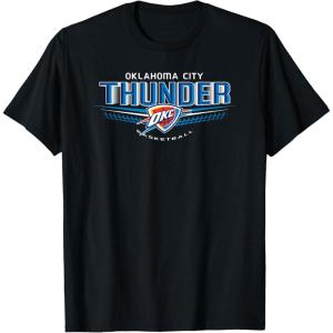 Oklahoma City Thunder Black NBA T-Shirt, Men’s Small, Short Sleeve, Crew Neck, Classic Fit, Polyester 100%(Black)
