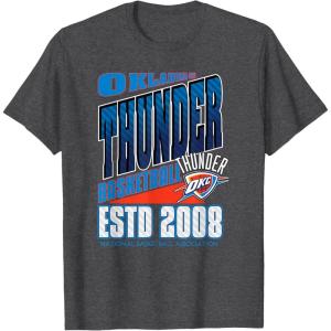Oklahoma City Thunder T-Shirt, Black, Small, Unisex, Short Sleeve, Classic, NBA Team Breakaway T-Shirt(Dark Heather Grey)