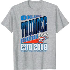 Oklahoma City Thunder T-Shirt, Black, Small, Unisex, Short Sleeve, Classic, NBA Team Breakaway T-Shirt(Heather Grey)