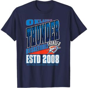 Oklahoma City Thunder T-Shirt, Black, Small, Unisex, Short Sleeve, Classic, NBA Team Breakaway T-Shirt(Navy Blue)