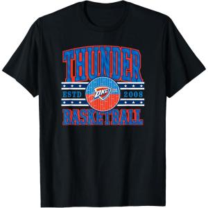 Oklahoma City Thunder T-Shirt, Unisex-Adults, Black, Small, Short Sleeve, Classic Fit, NBA Team T-Shirt(Black)