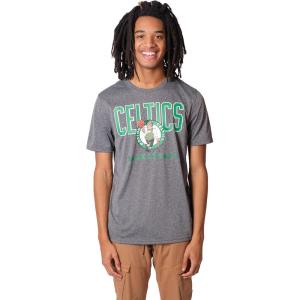 Ultra Game Men’s NBA Official Arched Plexi Short Sleeve Tee Shirt(Heather Gray)