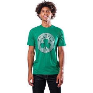 Ultra Game Men’s NBA Official Brushed Reflective Logo Tee Shirt(Kelly Green)