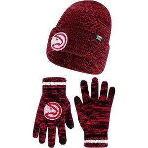 Ultra Game Men’s NBA Official Super Soft Winter Beanie Knit Hat with Extra Warm Touch Screen Gloves(Team Color)
