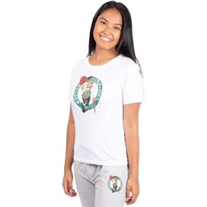 Ultra Game Women’s NBA Official Soft Vintage Distressed Graphics T-Shirt(Boston Celtics)