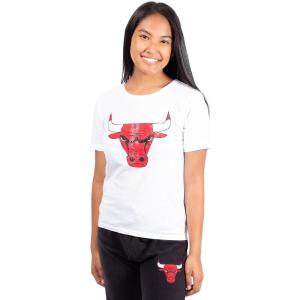 Ultra Game Women’s NBA Official Soft Vintage Distressed Graphics T-Shirt(Chicago Bulls)
