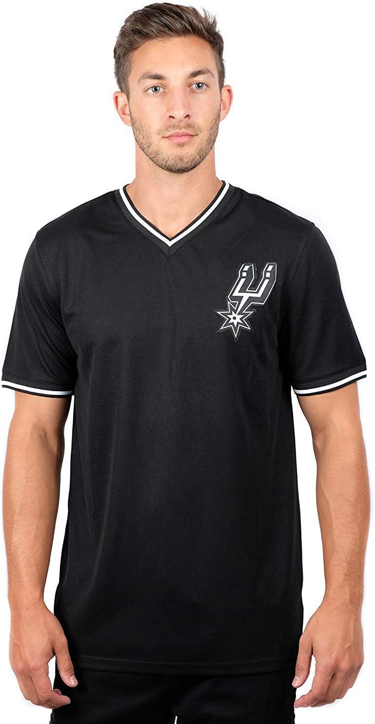 imageUltra Game Mens NBA Official Jersey VNeck Mesh Short Sleeve Tee ShirtBlack