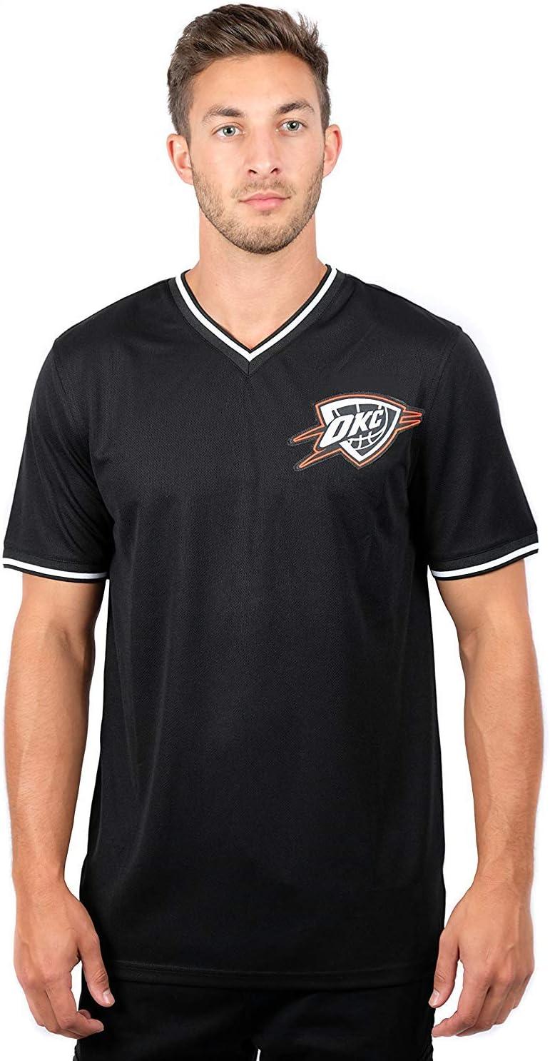 imageUltra Game Mens NBA Official Jersey VNeck Mesh Short Sleeve Tee ShirtBlack