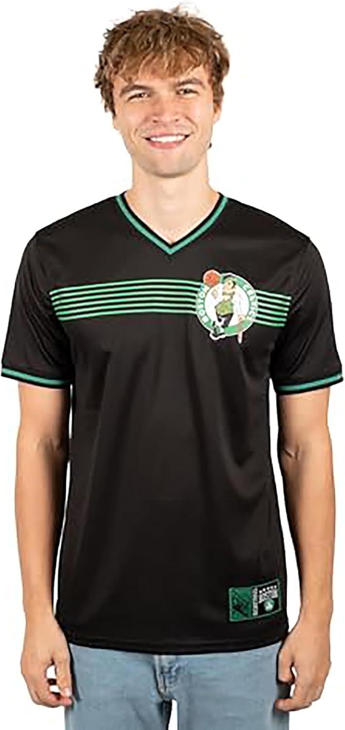 imageUltra Game Mens NBA Official Jersey VNeck Mesh Short Sleeve Tee ShirtBlack Updated