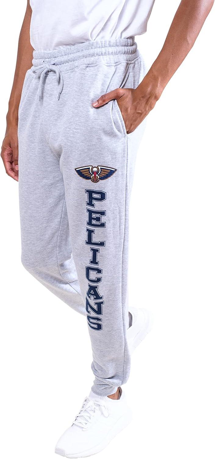 imageUltra Game Mens NBA Official Super Soft Team Jogger SweatpantsHeather Gray